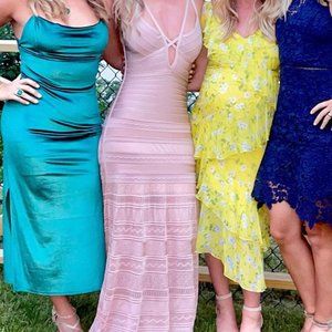 Herve Leger Rose / Blush Full Length Size S Bodycon Stunning Gown